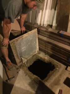 Harry Braswell, Inc. discovered this old well in the basement of an historic home in Old Town Alexandria.
